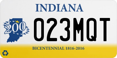 IN license plate 023MQT