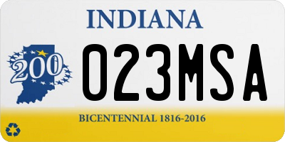 IN license plate 023MSA