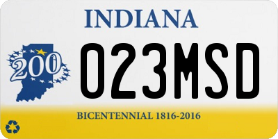 IN license plate 023MSD