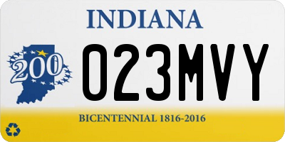 IN license plate 023MVY