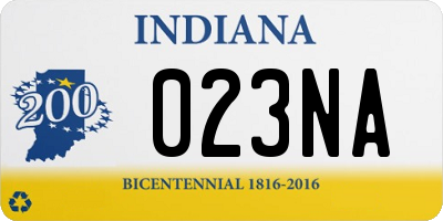 IN license plate 023NA