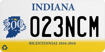 IN license plate 023NCM
