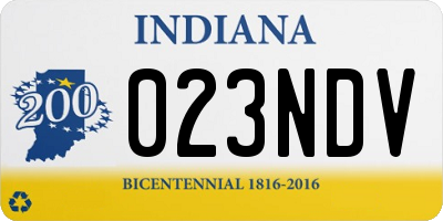 IN license plate 023NDV