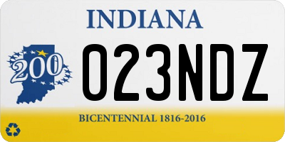 IN license plate 023NDZ