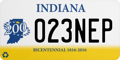IN license plate 023NEP