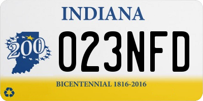 IN license plate 023NFD