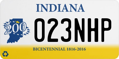 IN license plate 023NHP