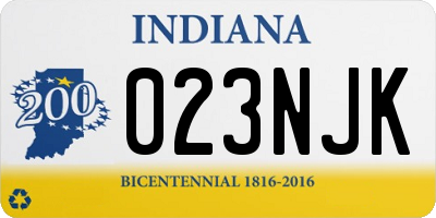 IN license plate 023NJK