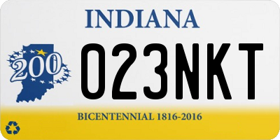 IN license plate 023NKT