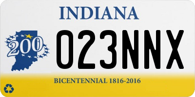 IN license plate 023NNX