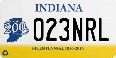IN license plate 023NRL
