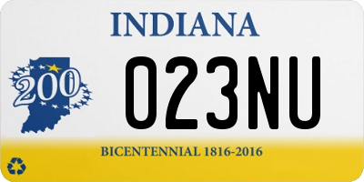 IN license plate 023NU