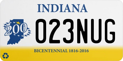 IN license plate 023NUG