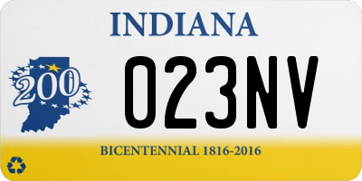 IN license plate 023NV