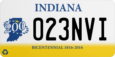 IN license plate 023NVI