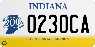 IN license plate 023OCA