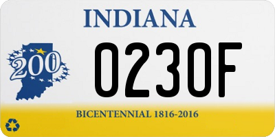 IN license plate 023OF