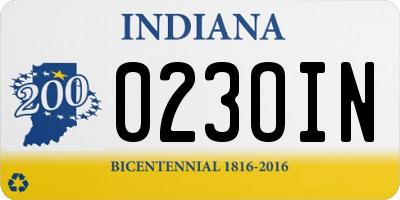 IN license plate 023OIN