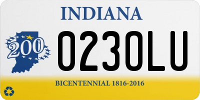 IN license plate 023OLU