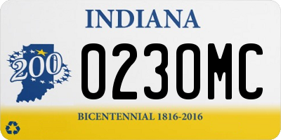 IN license plate 023OMC