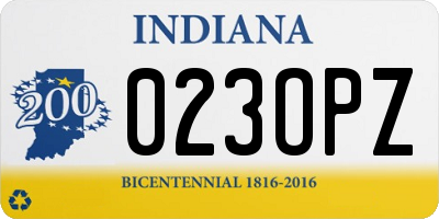 IN license plate 023OPZ