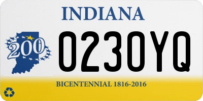 IN license plate 023OYQ