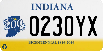 IN license plate 023OYX