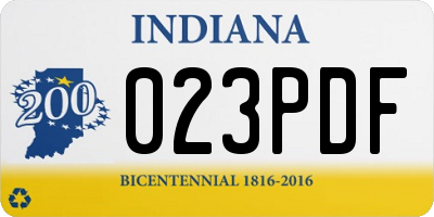 IN license plate 023PDF
