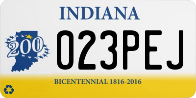 IN license plate 023PEJ