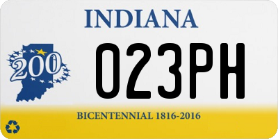 IN license plate 023PH