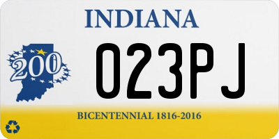 IN license plate 023PJ