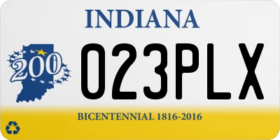 IN license plate 023PLX