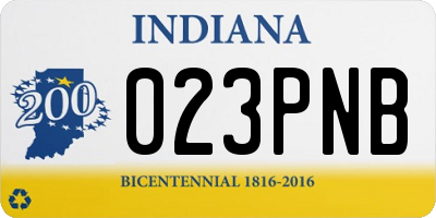 IN license plate 023PNB