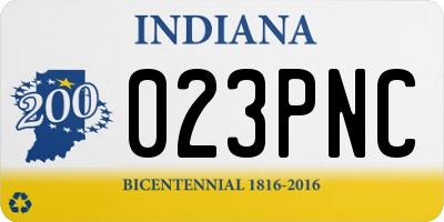 IN license plate 023PNC