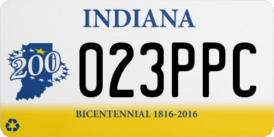 IN license plate 023PPC