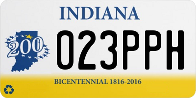 IN license plate 023PPH