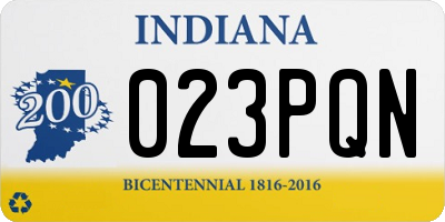 IN license plate 023PQN