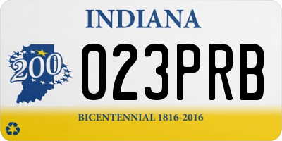 IN license plate 023PRB