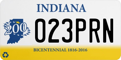 IN license plate 023PRN