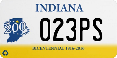 IN license plate 023PS