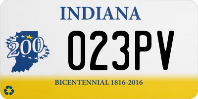 IN license plate 023PV