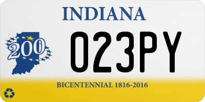 IN license plate 023PY