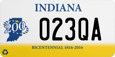 IN license plate 023QA