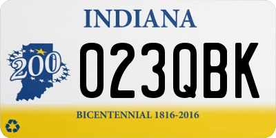 IN license plate 023QBK