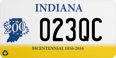 IN license plate 023QC