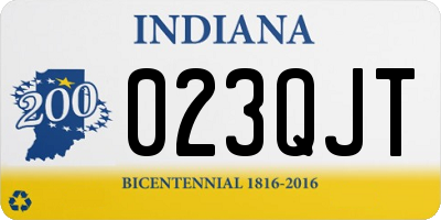 IN license plate 023QJT
