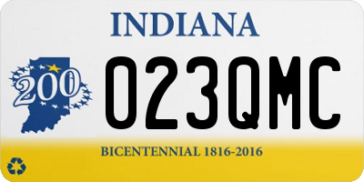 IN license plate 023QMC