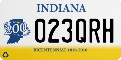 IN license plate 023QRH