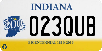 IN license plate 023QUB