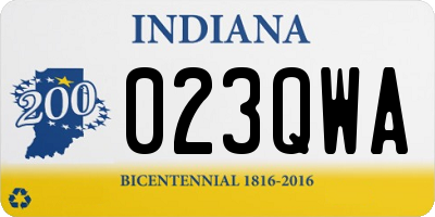 IN license plate 023QWA